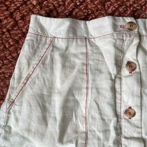 Linen mini skirt